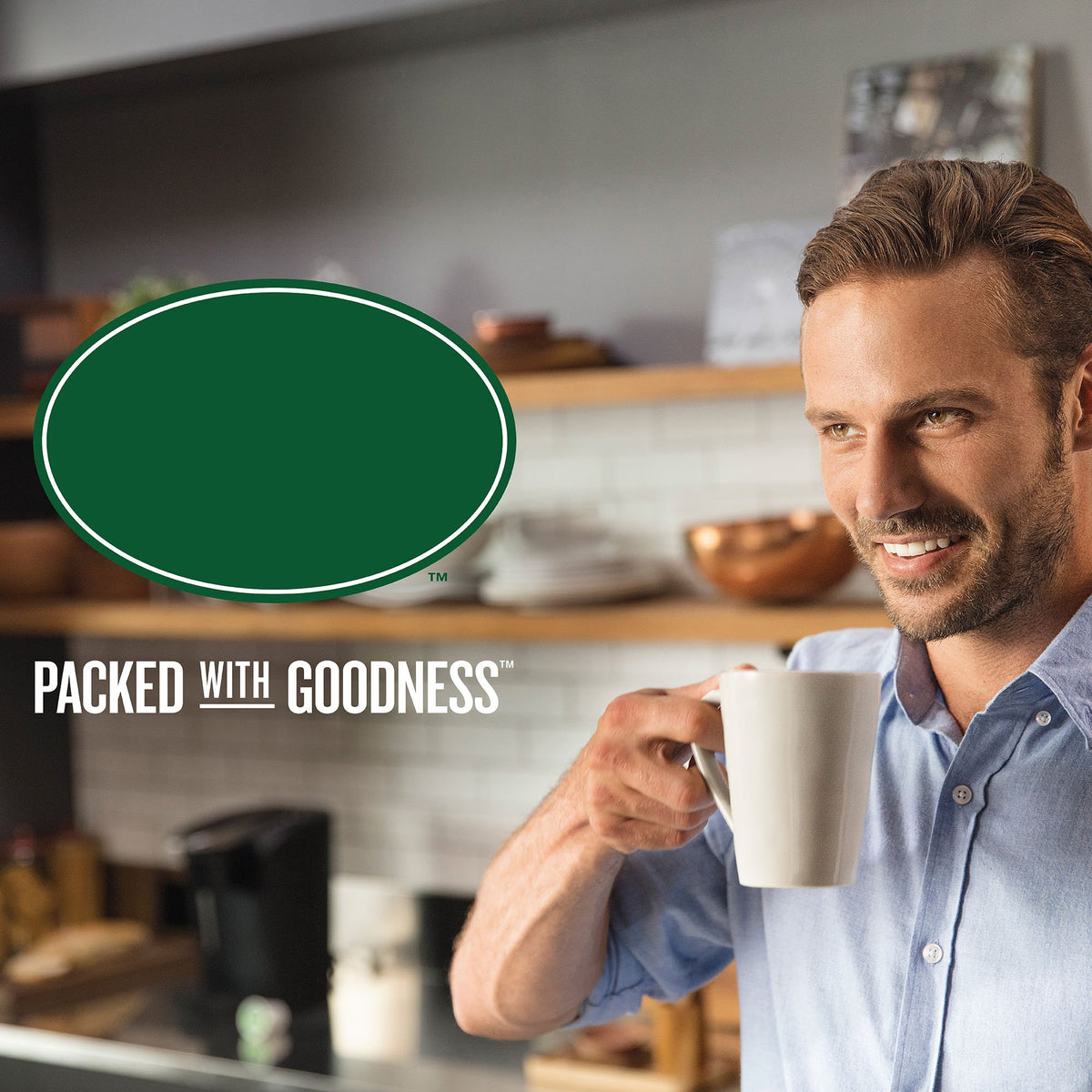 Green Mountain Arabica decaf notes offering a smooth, nutty finish.