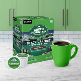 Green Mountain Black Granite Orthodox Union Kosher certified on packaging.