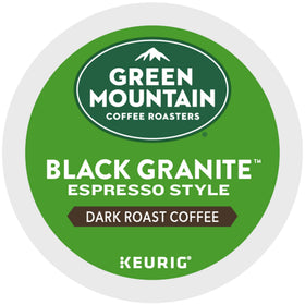 Green Mountain Black Granite mountains branding inviting outdoor coffee moments.