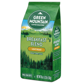 Green Mountain Breakfast Blend rich, nutty notes with a silky mouthfeel.