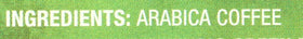 Green Mountain Coffee Arabica beans in a bag showing premium sourcing.