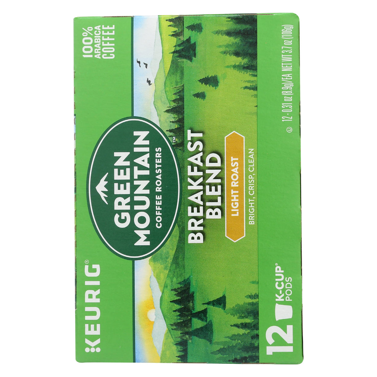 Green Mountain Breakfast Blend brew-ready cup with inviting aroma.