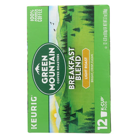 Green Mountain Breakfast Blend brew-ready cup with inviting aroma.