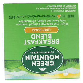 Green Mountain Breakfast Blend K-Cup in Keurig brewer for effortless brewing.