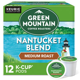 Green Mountain Nantucket Blend K-Cup pod ready for Keurig brewing.