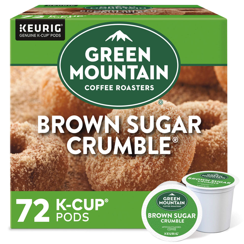 Green Mountain Coffee Roasters Brown Sugar Crumble K-Cup pods for a donut-inspired morning treat