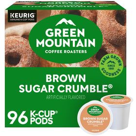 Green Mountain Coffee Roasters Brown Sugar Crumble pod close-up highlighting smooth, balanced flavor.