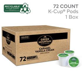 K-Cup pod from Green Mountain with caramel vanilla cream for a cafe-style treat at home