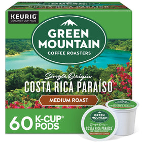 Green Mountain Costa Rica Paraiso K-Cup pod aroma enhances morning ritual.