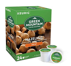 Hazelnut Decaf K-Cups in a 48-count pack, ready for Keurig machines.