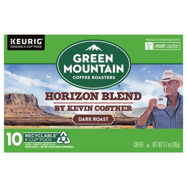 Green Mountain Coffee Roasters Horizon Blend K-Cup Pods—bold dark roast with a smooth finish for quick mornings.