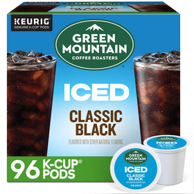 Green Mountain ICED Classic Black pour over ice for a bold, refreshing sip.