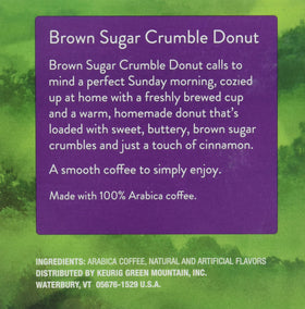 Box of Green Mountain Brown Sugar Crumble Donut K-Cups on display for gifting or home use