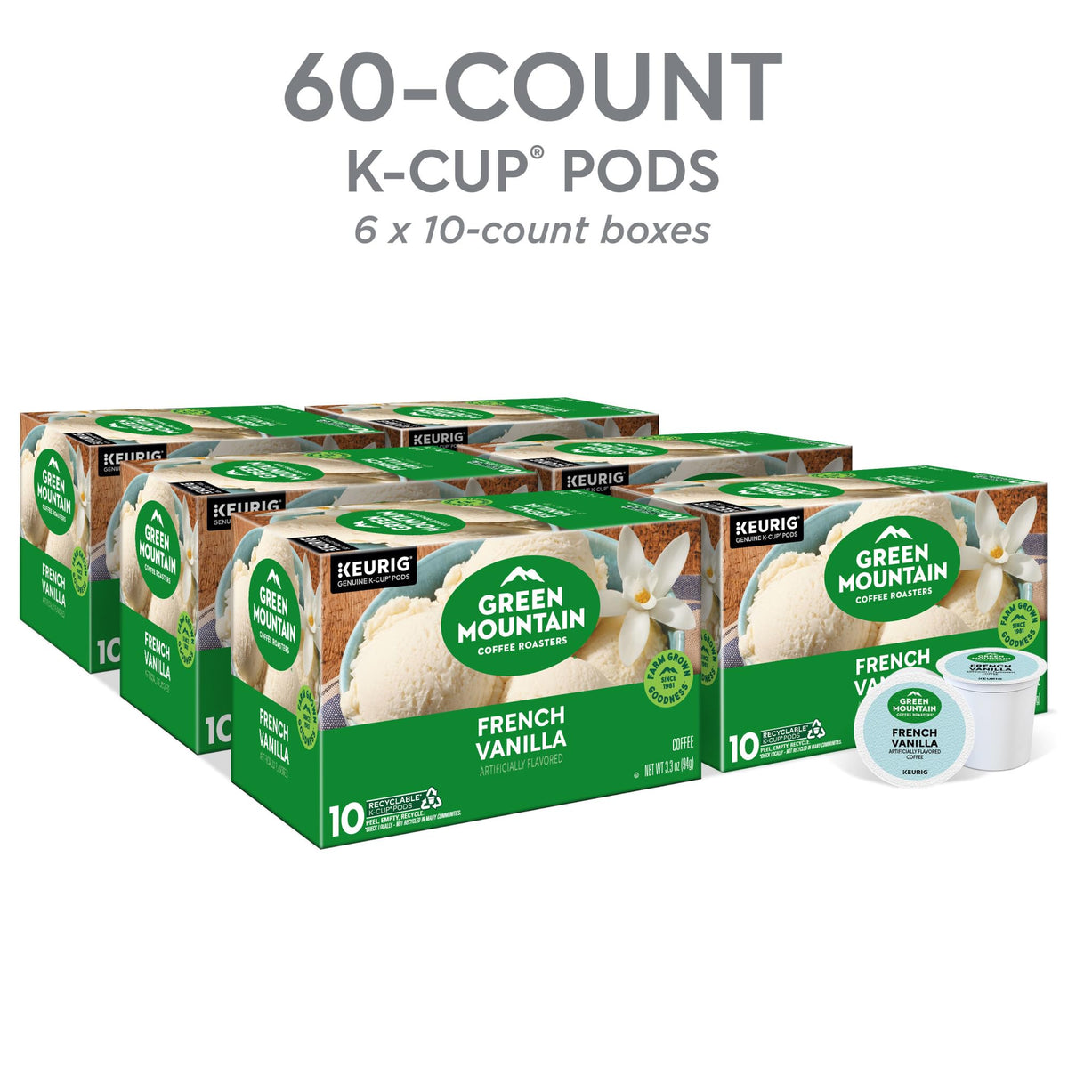 Green Mountain K-Cup compatibility ensures quick, reliable brews on Keurig machines.