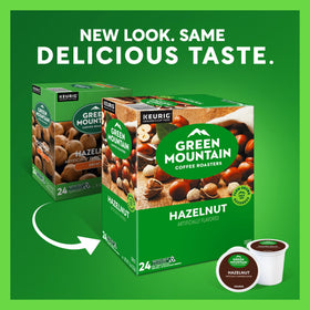 Stack of Green Mountain K-Cup pods highlighting Keurig compatibility and value
