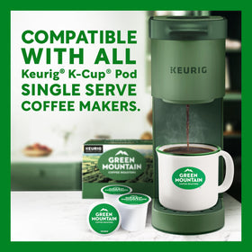 Responsibly sourced coffee commitment visible on packaging.