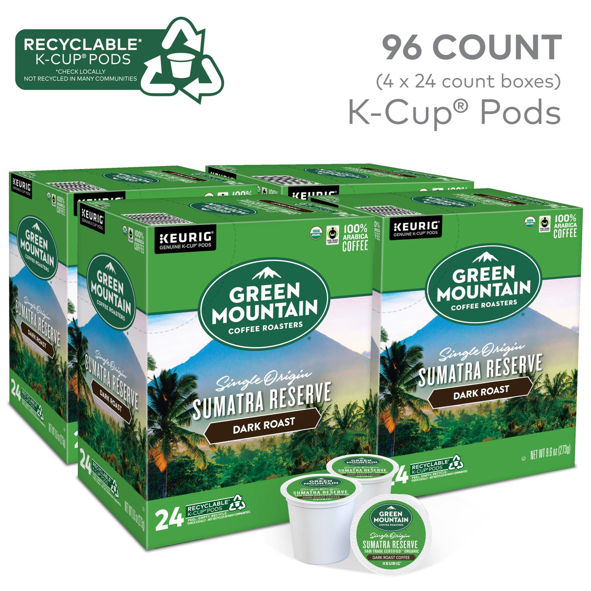 Green Mountain Sumatra Reserve aroma hints at brown sugar and warm spices.