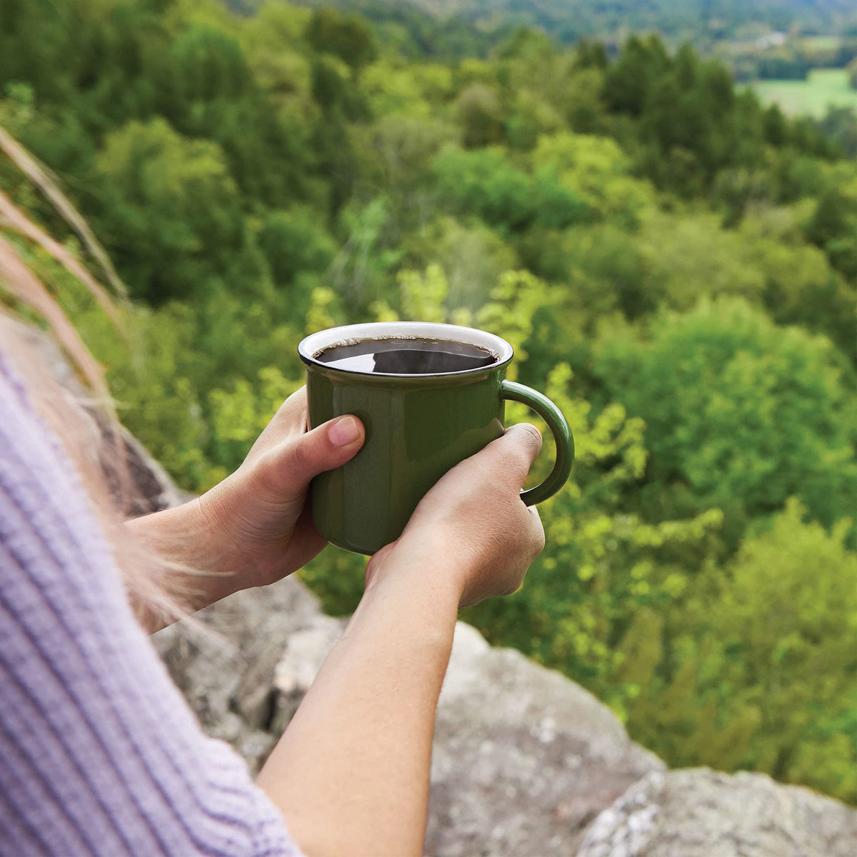 Green Mountain Coffee Roasters Sumatra Reserve in a mug ready to sip