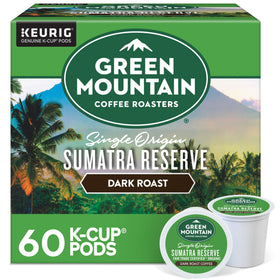 Green Mountain Coffee Roasters Sumatra Reserve packaging 60-count box for home use