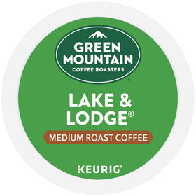 Green Mountain sustainability badge communicates responsible sourcing goals.