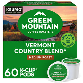 Green Mountain Vermont Country Blend K-Cup pod for Keurig machines, delivering a smooth, balanced cup.