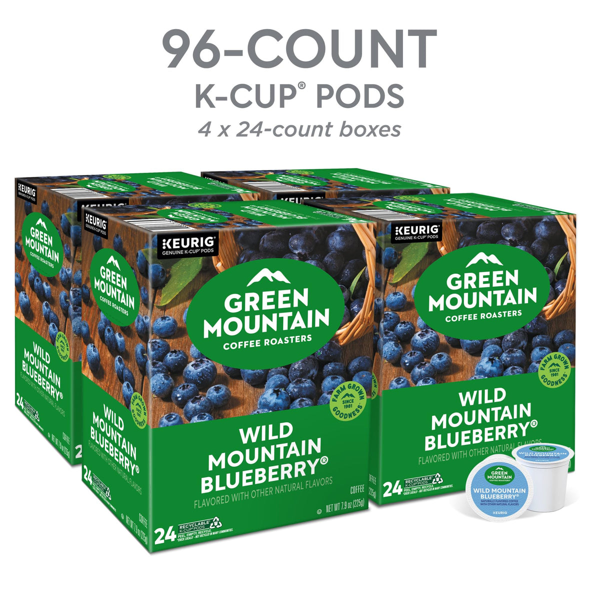 Steaming Green Mountain Wild Mountain Blueberry cup demonstrates a blueberry aroma.