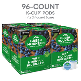 Steaming Green Mountain Wild Mountain Blueberry cup demonstrates a blueberry aroma.