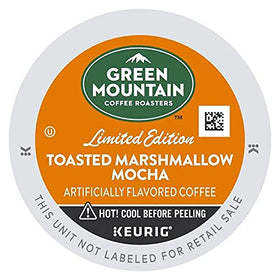 Green Mountain Coffee Toasted Marshmallow Mocha K-Cups box, ideal for quick morning rituals.