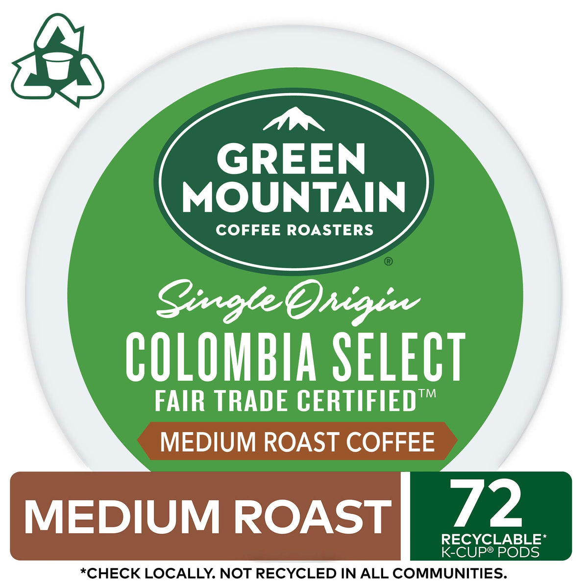 Green Mountain Colombia Select pod closeup showing rich aroma and color.