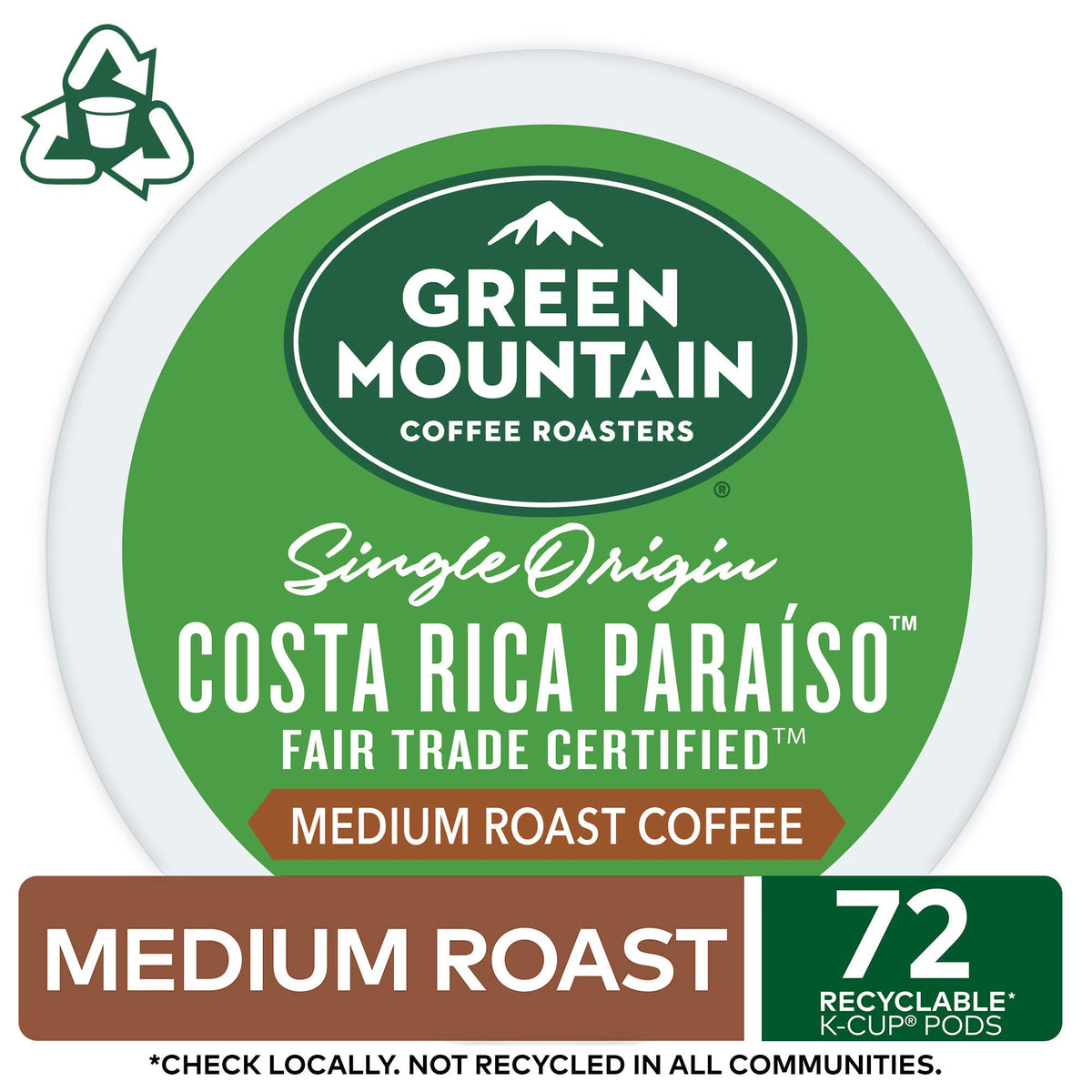Pouring Costa Rica Paraiso from a Keurig cup with cocoa and caramel notes
