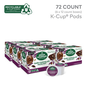 Green Mountain Dark Chocolate Hazelnut K-Cup in cup shows rich cocoa with smooth finish