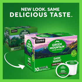 Green Mountain Dark Magic pods brew a deep, consistent cup every time.