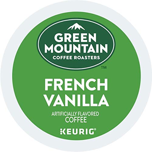 Green Mountain French Vanilla K-Cups close-up, showcasing a smooth light roast.