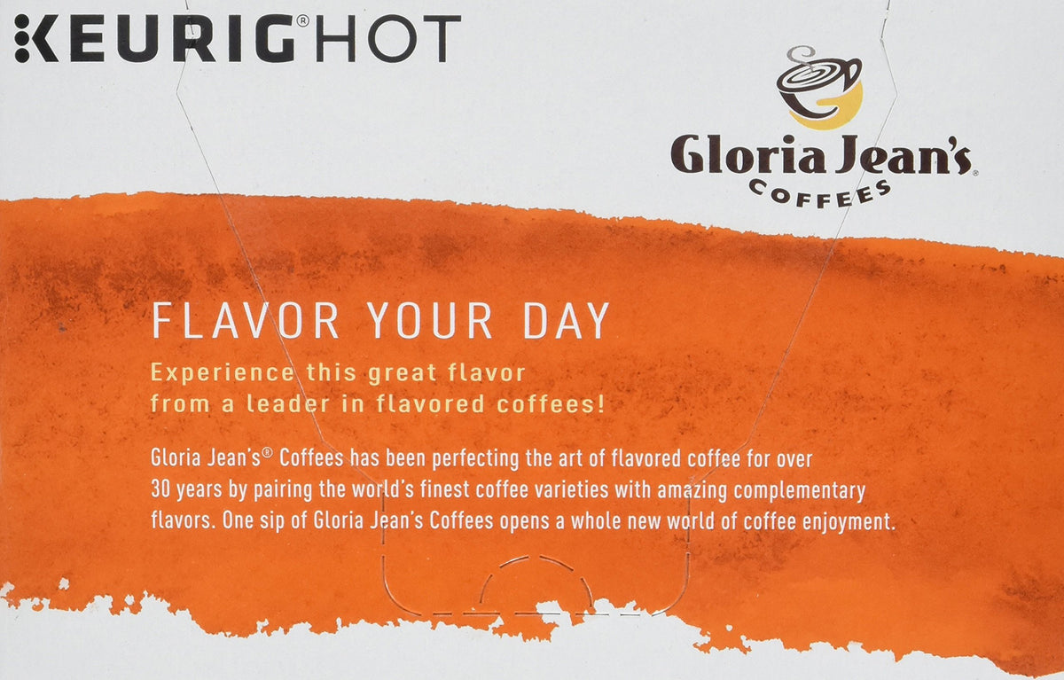 Keurig brewer with Gloria Jeans K-Cup ready, emphasizing quick single-serve convenience.