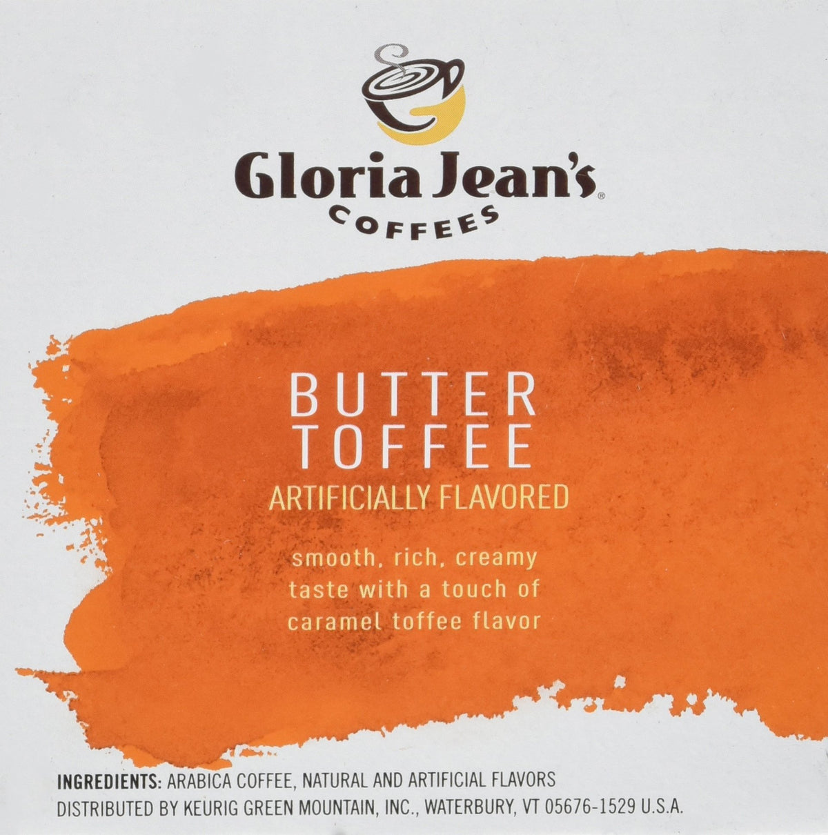 Multipack of Gloria Jeans Butter Toffee K-Cups on a shelf, ready for gifting.