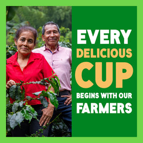 Green Mountain Half Caff arabica beans for consistent, approachable flavor.