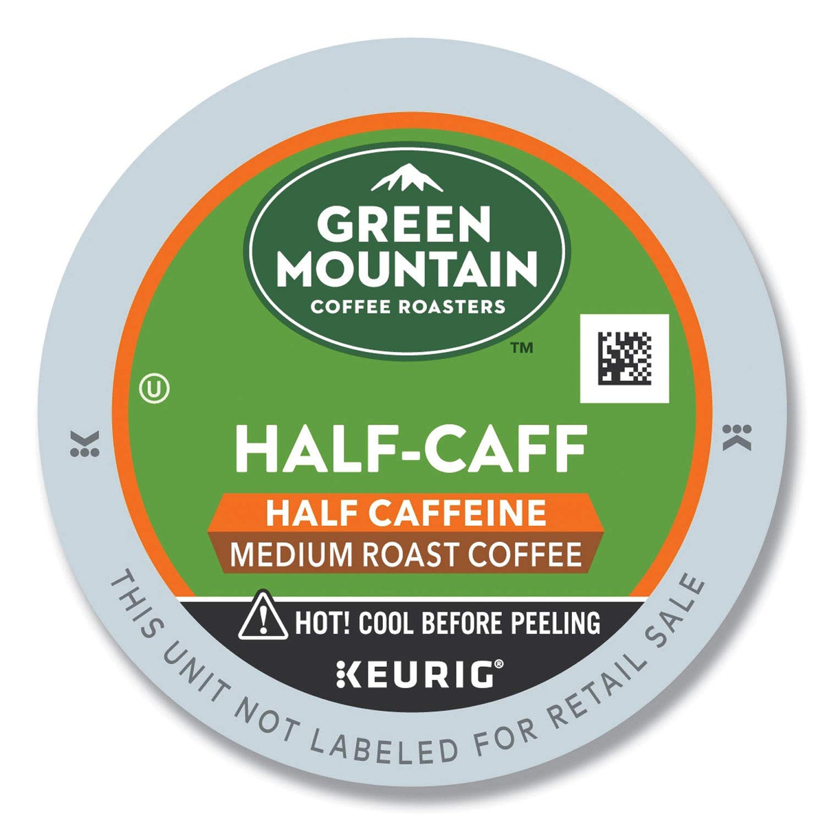 Green Mountain Half-Caff K-Cup pod for an anytime, lower-caffeine cup