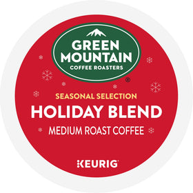 Front view of Green Mountain Holiday Blend K-Cup box