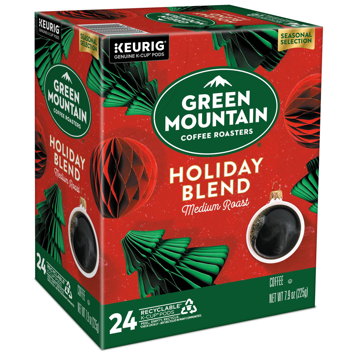 Morning routine with Green Mountain Holiday Blend cup