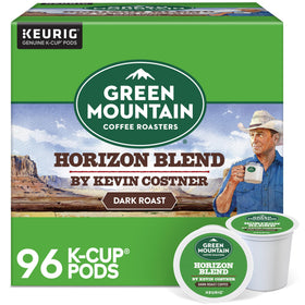 Green Mountain Horizon Blend label on a K-Cup for premium taste.