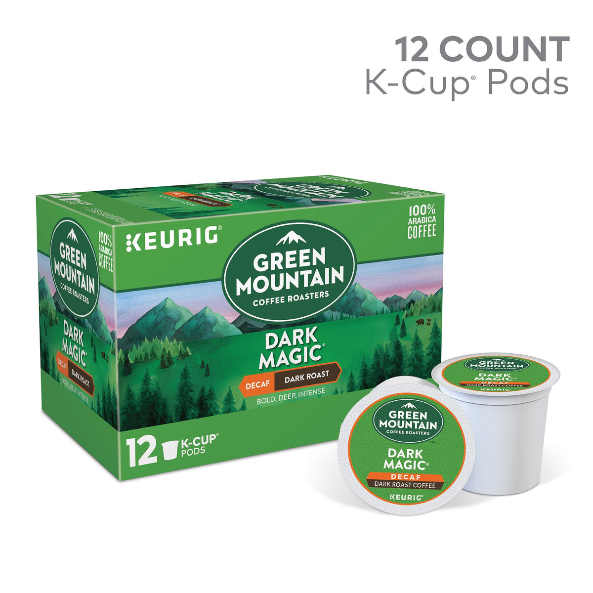 Green Mountain K-Cups display showcasing espresso-like aroma