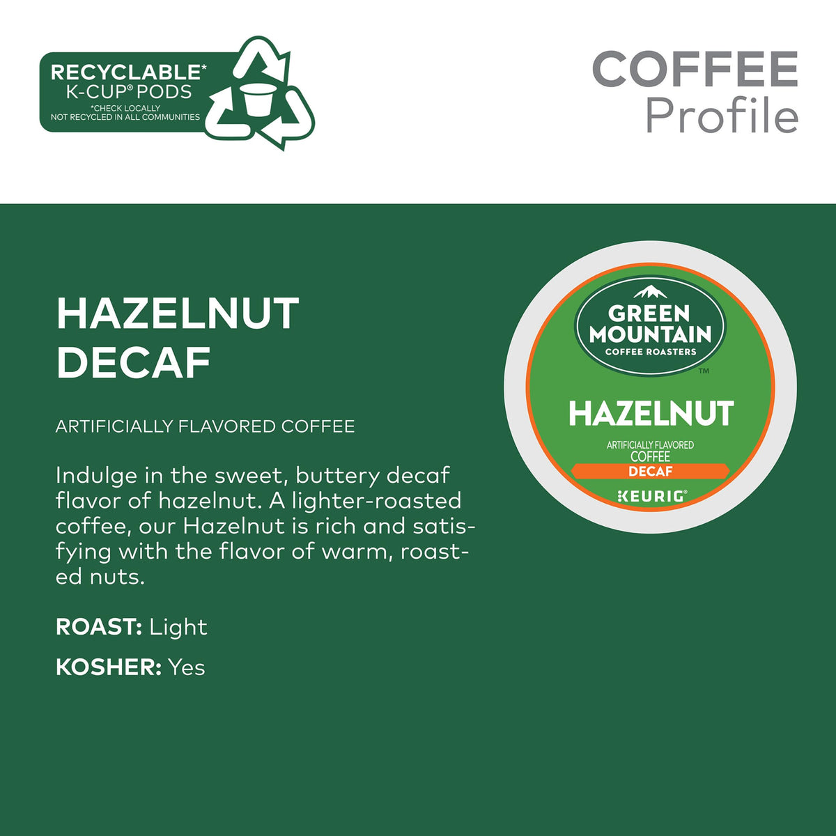 K-Cup compatibility with Keurig machines featuring Green Mountain pods.