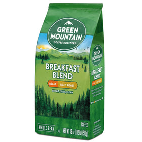 Green Mountain Orthodox Union Kosher seal on decaf packaging