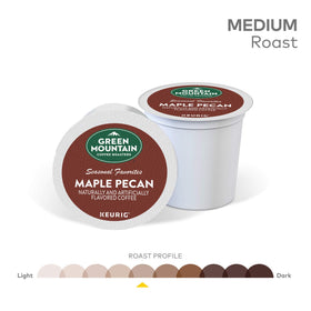 Green Mountain Maple Pecan aroma steaming cup captures inviting autumn warmth.