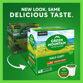 Close-up of Green Mountain Medium Roast Arabica beans signaling rich flavor