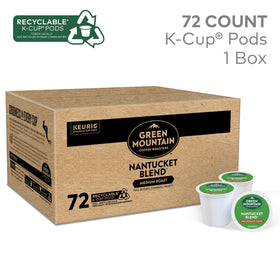 Green Mountain Nantucket Blend box 72-count showing value and steady supply
