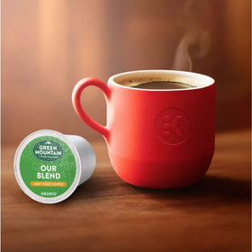 Orthodox Union Kosher certification logo on Green Mountain packaging.