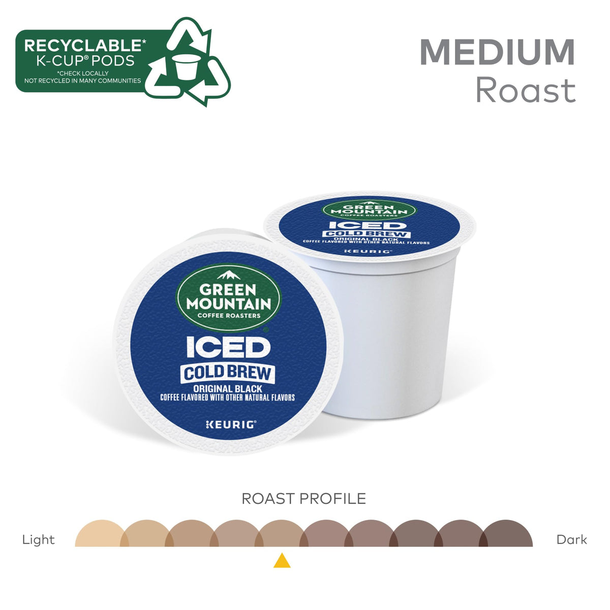 Green Mountain recyclable K-Cup pod supports simple, greener coffee moments.