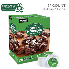 Green Mountain Southern Pecan packaging highlighting its kosher certification