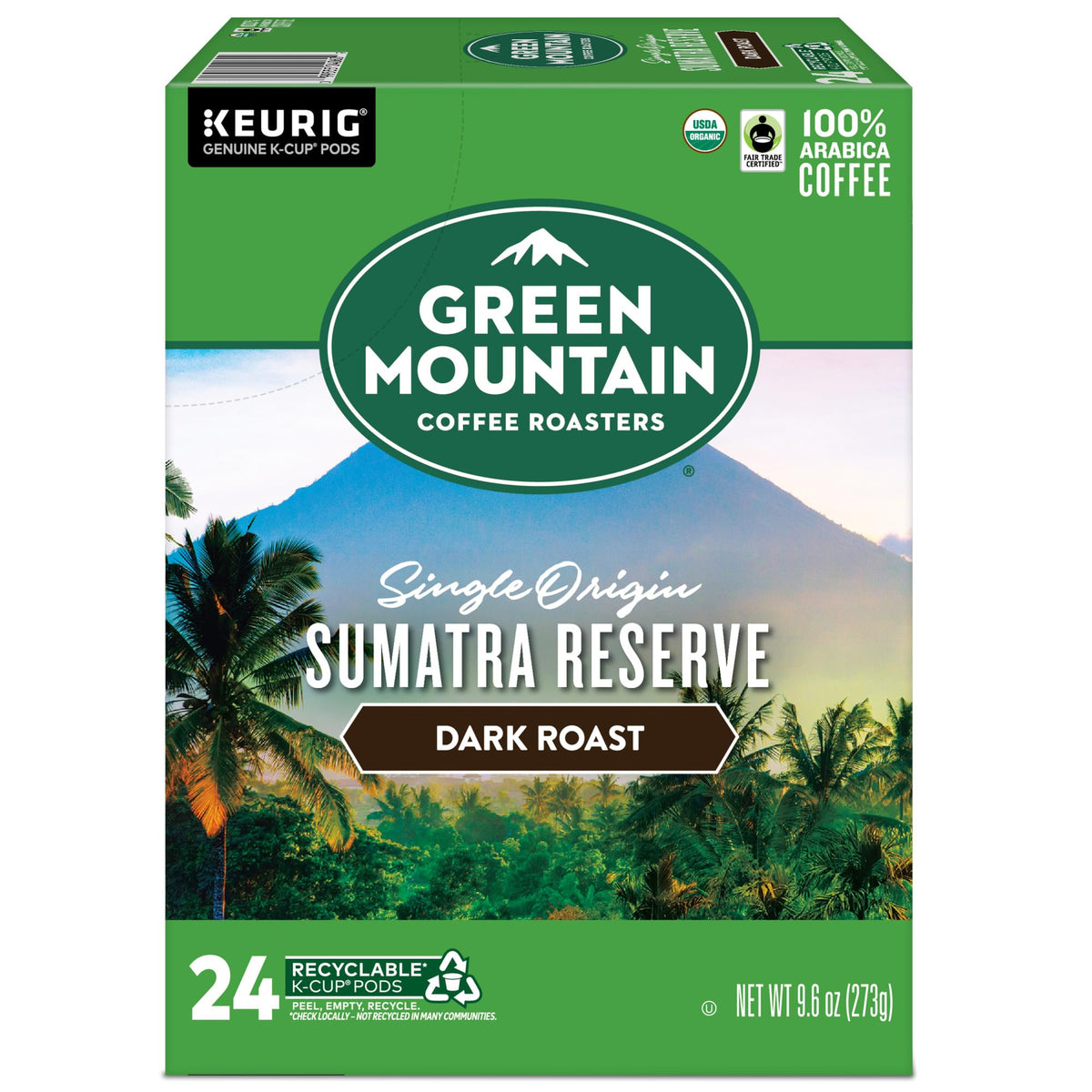 Green Mountain Sumatra Reserve tasting notes point to bold, Indonesian flavors.